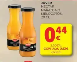 CashDiplo JUVER Nectar naranja o melocotón oferta