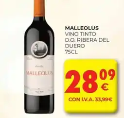CashDiplo MALLEOLUS Vino tinto d.o. ribera del duero oferta