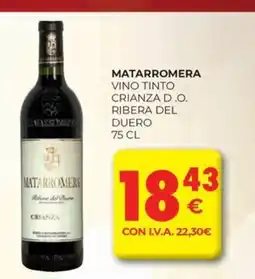 CashDiplo MATARROMERA Vino tinto crianza d.o. ribera del duero oferta