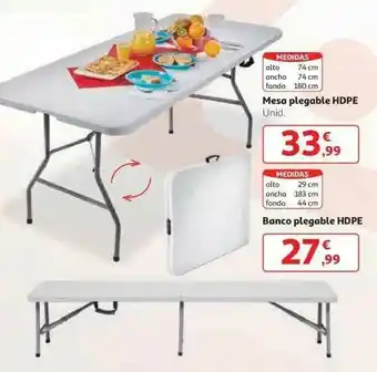 Alcampo Mesa Plegable Hdpe Banco Plegable Hdpe oferta