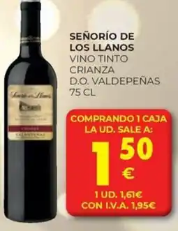 CashDiplo SEÑORIO DE LOS LLANOS Vino tinto crianza d.o. valdepeñas oferta