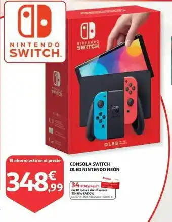 Alcampo Consola Switch Oled Nintendo Neón oferta