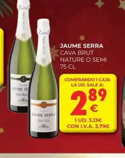 CashDiplo JAUME SERRA Cava brut natura o semi oferta