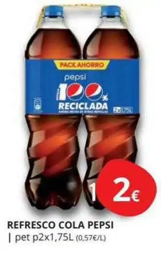 Supermercados MAS Refresco Cola Pepsi oferta