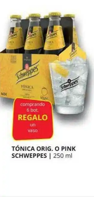Supermercados MAS Tónica Orig. O Pink Schweppes oferta