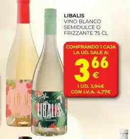CashDiplo LIBALIS Vino blanco semidulce frizzante oferta