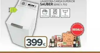 Tien 21 Lavadora Carga Superior Sauber Serie 5-7512 oferta