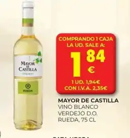 CashDiplo MAYOR DE CASTILLA Vino blanco verdejo d.o rueda oferta