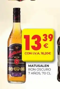 CashDiplo MATUSALEN Ron oscuro 7 años oferta