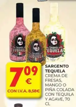 CashDiplo SARGENTO TEQUELA Crema de fresas, mango o piña colada con tequila y agave oferta