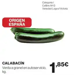 Hipercor Calabacín oferta