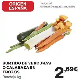 Hipercor Surtido de verduras ocalabaza en trozos oferta
