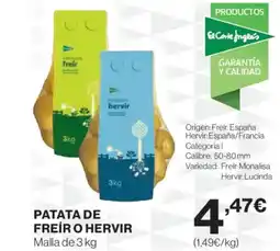 Hipercor Patata de freír o hervir oferta