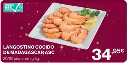 Hipercor Langostino cocido de madagascar asc oferta
