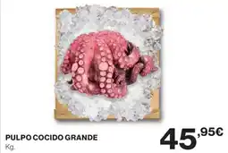 Hipercor Pulpo cocido grande oferta