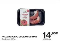 Hipercor COCIMAR Patas de pulpo cocido oferta