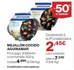 Hipercor AGUINAMAR Mejillón cocido oferta