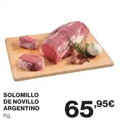 Hipercor Solomillo de novillo argentino oferta