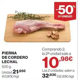 Hipercor Pierna de cordero lechal oferta