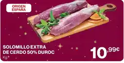 Hipercor Solomillo extra de cerdo 50% duroc oferta