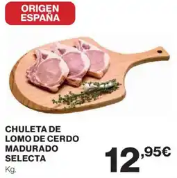 Hipercor Chuleta de lomo de cerdo madurado selecta oferta