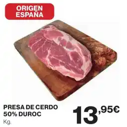 Hipercor Presa de cerdo 50% duroc oferta