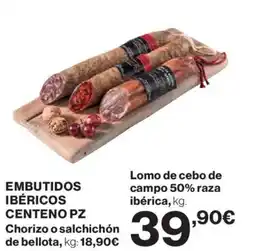Hipercor Embutidos ibéricos centeno pz oferta