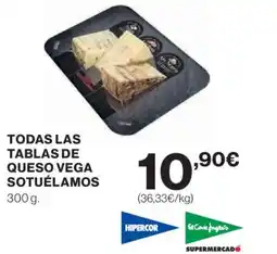 Hipercor Todas las tablas de queso vega sotuélamos oferta