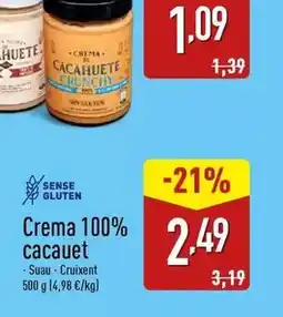 ALDI Crema 100% cacauet oferta