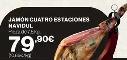 Hipercor NAVIDUL Jamón cuatro estaciones oferta