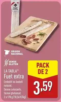 ALDI La tabla - fuet extra oferta