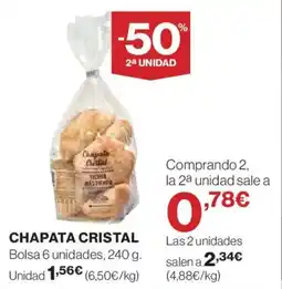 Hipercor Chapata cristal oferta