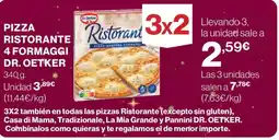 Hipercor DR. OETKER Pizza ristorante 4 formaggi oferta