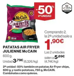 Hipercor MCCAIN Patatas air fryer julienne oferta