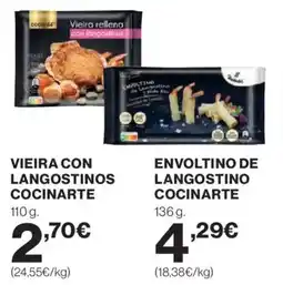 Hipercor COCINARTE Vieira con langostinos oferta