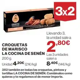 Hipercor Croquetas de marisco la cocina de senén oferta