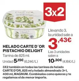 Hipercor CARTE D'OR Helado pistachio delight oferta