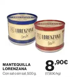 Hipercor LORENZANA Mantequilla oferta