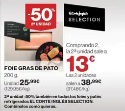 Hipercor Foie gras de pato oferta