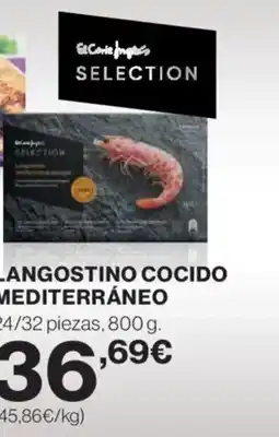 Hipercor Langostino cocido mediterráneo oferta