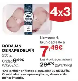 Hipercor DELFÍN Rodajas de rape oferta