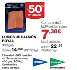 Hipercor ROYAL Lomos de salmón oferta