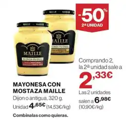 Hipercor MAILLE Mayonesa con mostaza oferta