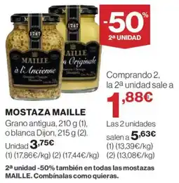 Hipercor MAILLE Mostaza oferta