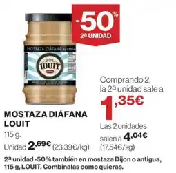 Hipercor LOUIT Mostaza diáfana oferta