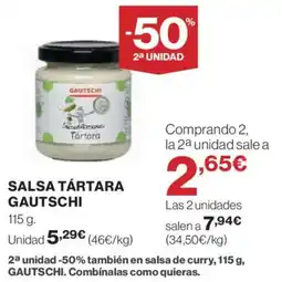 Hipercor GAUTSCHI Salsa tártara oferta