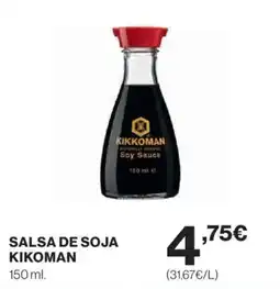 Hipercor KIKOMAN Salsa de soja oferta