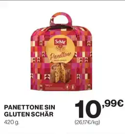 Hipercor SCHÄR Panettone sin gluten oferta