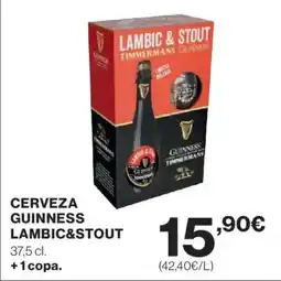 Hipercor LAMBIC&STOUT Cerveza guinness oferta