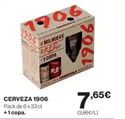 Hipercor 1906 Cerveza oferta